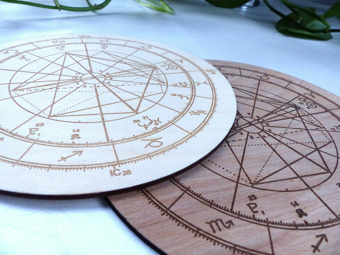 Wooden Astrology Chart